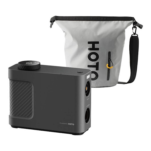Bärbar kompressor, pump HOTO QWCQB002 (3x 2500 mAh, 150 PSI, 350 L, 12V)
