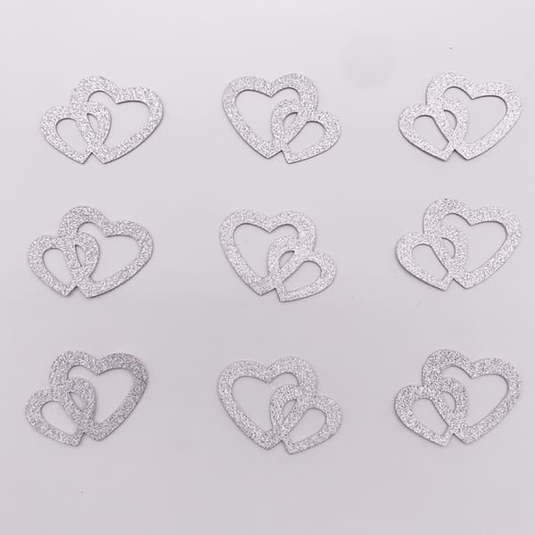 50 stk. elegant bryllups- og festpynt Silver Silver