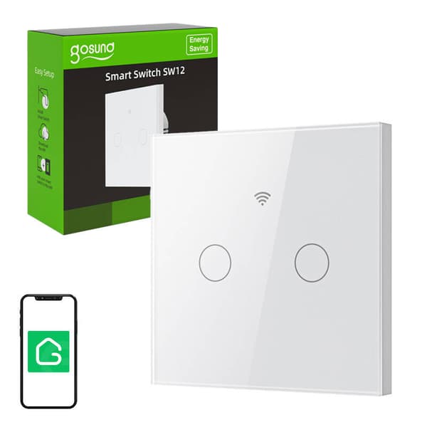 Smart Touch WiFi Light Switch Gosund SLS2 (Tillval N, Dual)
