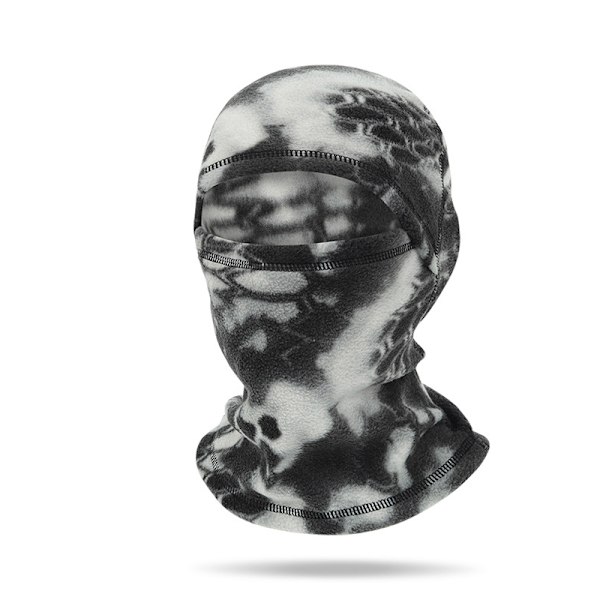 Fleece Cycling Balaclava - Tuulenpitävä ja lämmin Musta + Valkoinen
