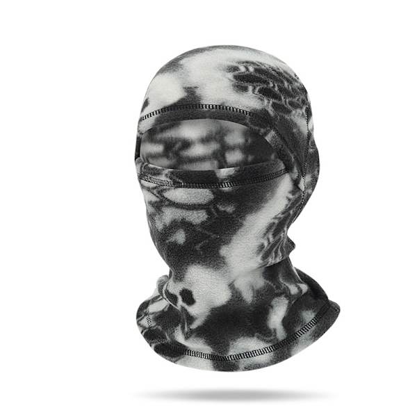Fleece Cycling Balaclava - Vindtät & Varm Svart + Vit