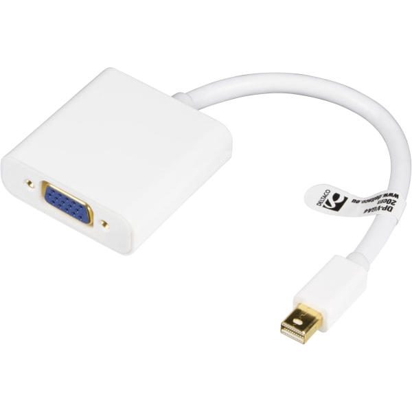 Mini DisplayPort to VGA-adapter, 20-pin- 15-pin, white, 0.2m