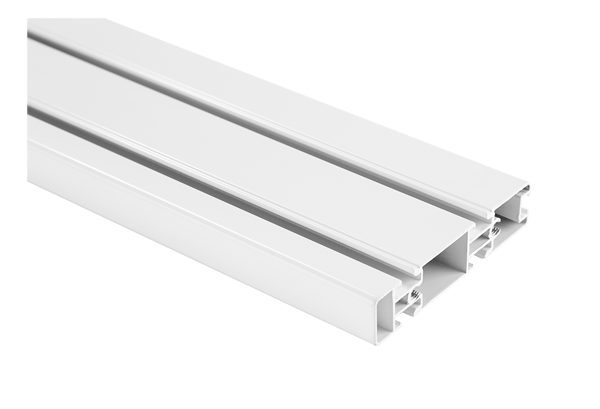 OFFICE Spårpanel i aluminium för skrivbord, 110 cm, vit