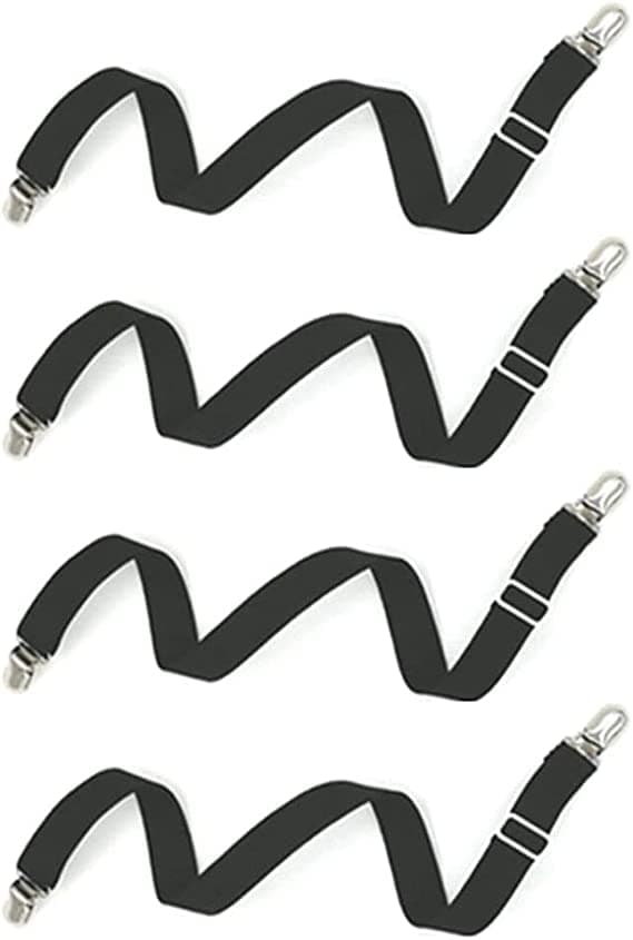 4 st Elastiska halkfria remmar Black Black