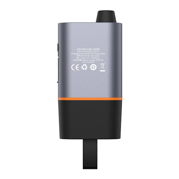Baseus Sharp Tool Safety Hammer (Vudebrydende+Sikkerhedsbælteskæring) Sort