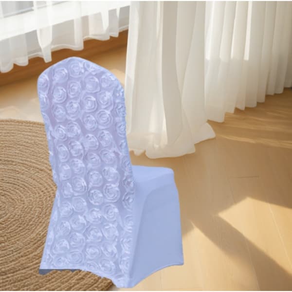 Elastisk rosenbetræk til stole - Spandex, perfekt til bryllupper, fester og arrangementer White White