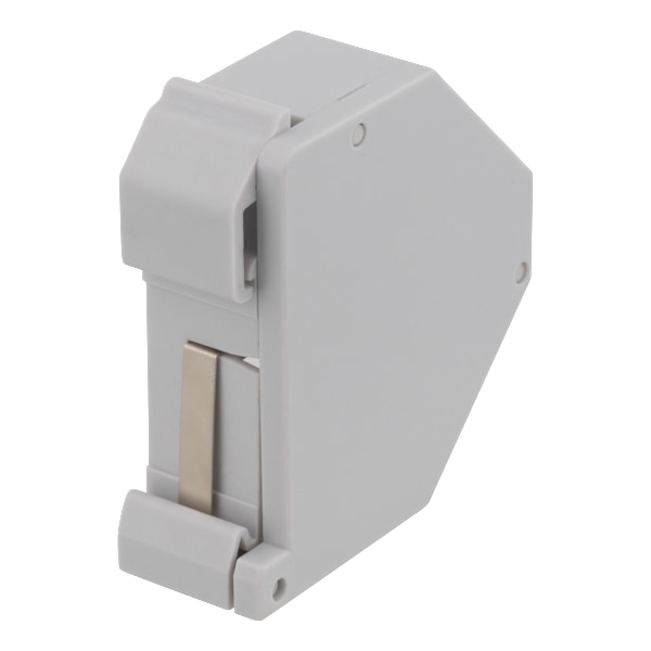 Keystone holder for DIN rail, shielding, plastic, grey
