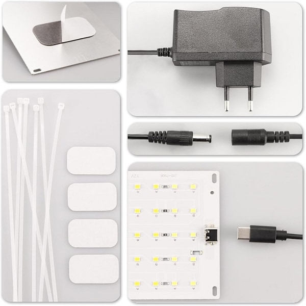 INF LED Ljuspaneler för Växter - EU Adapter