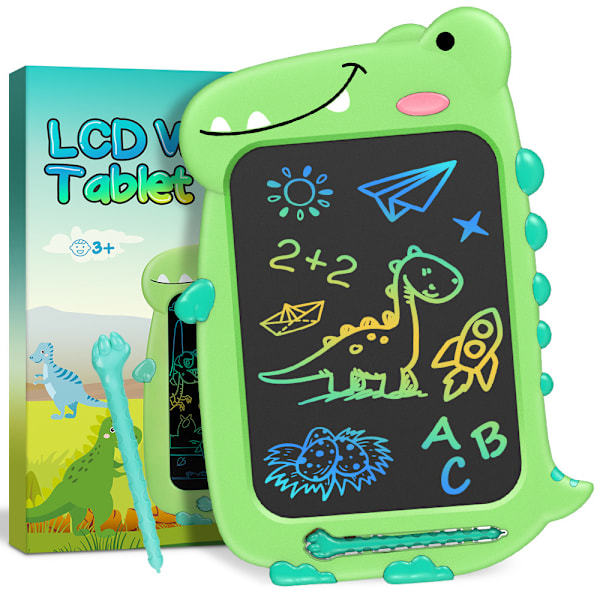 10 tuuman LCD-kirjoitustabletti, vihreä dinosaurus ainutlaatuinen muotoilu Vihreä