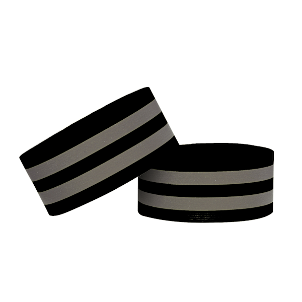 Reflekterande sportarmband 5cm Armband Grön 4 Pack Svart