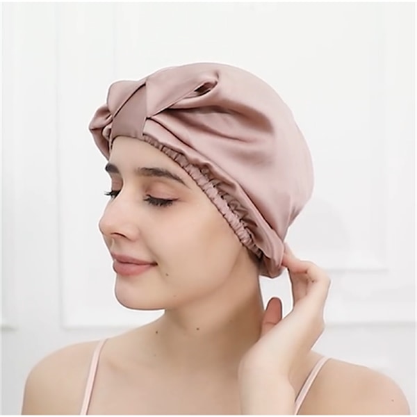 Sovmossa i 100% mullbärssilke för kvinnor Rosa