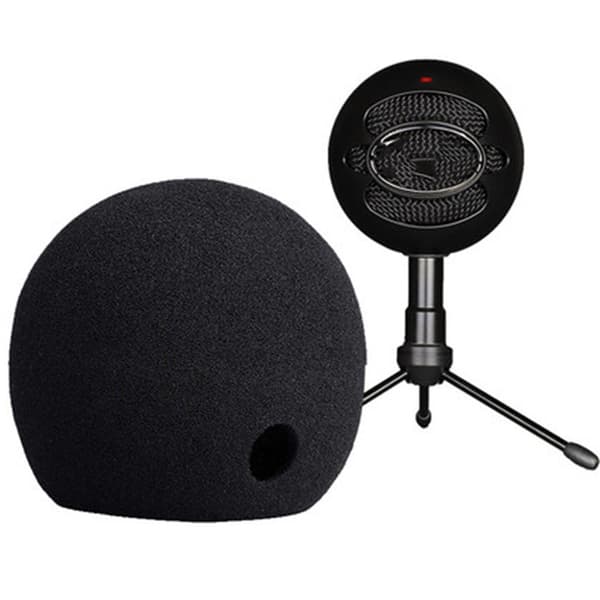 Sorte svampehætter til Blue Snowball-Ice mikrofon (2-pak)