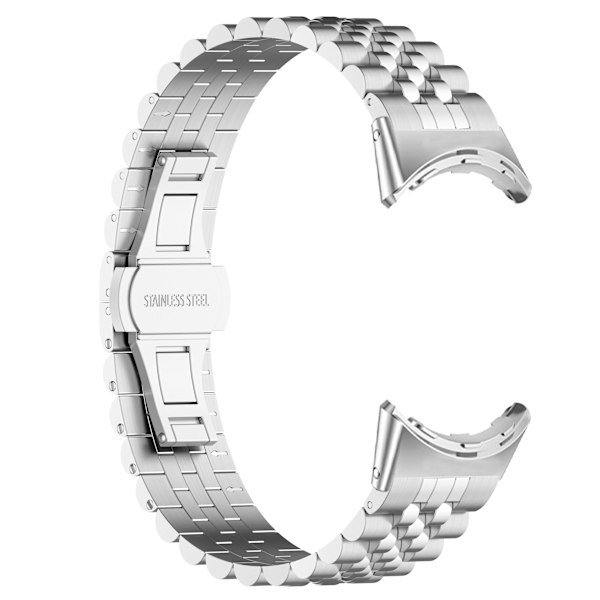 Google Pixel Watch3 45 mm rem i rustfrit stål Sølv