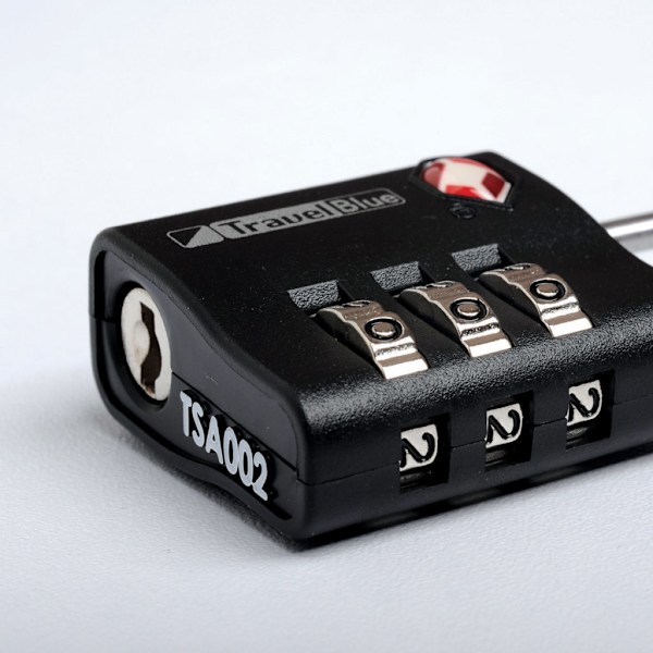 TSA 3 dial combi lock, mix Black,Blue or Red