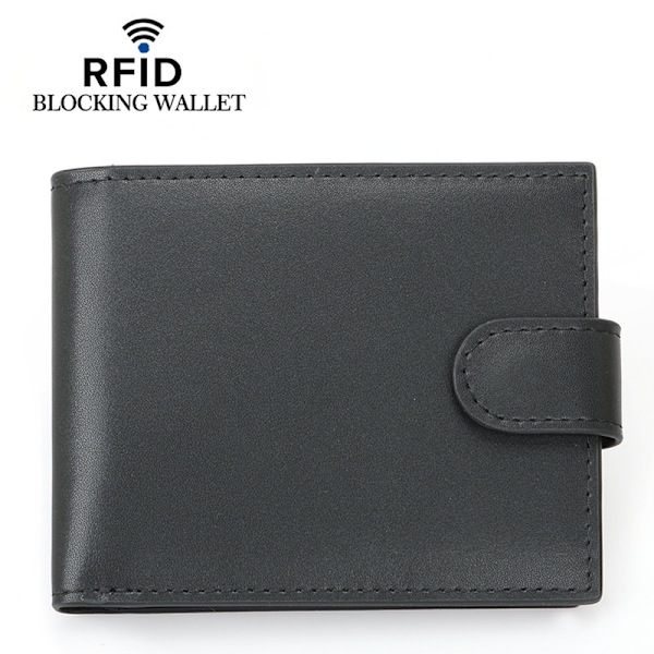 Elegant RFID-blokerende spændepung - ægte læder