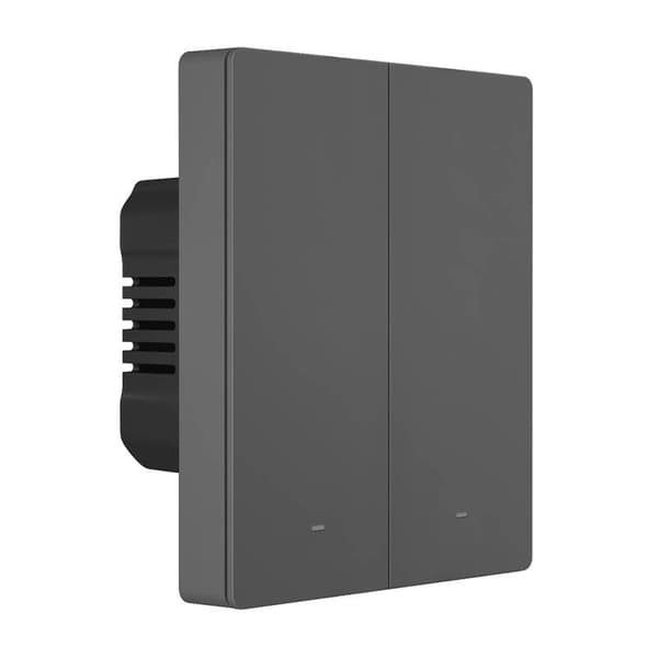 Smart WiFi väggbrytare SONOFF M5-2C-80 (2-kanals, för ram, grafit)