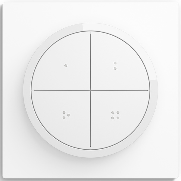 Tap Dial Switch Fjärrkontroll/Vriddimmer Vit