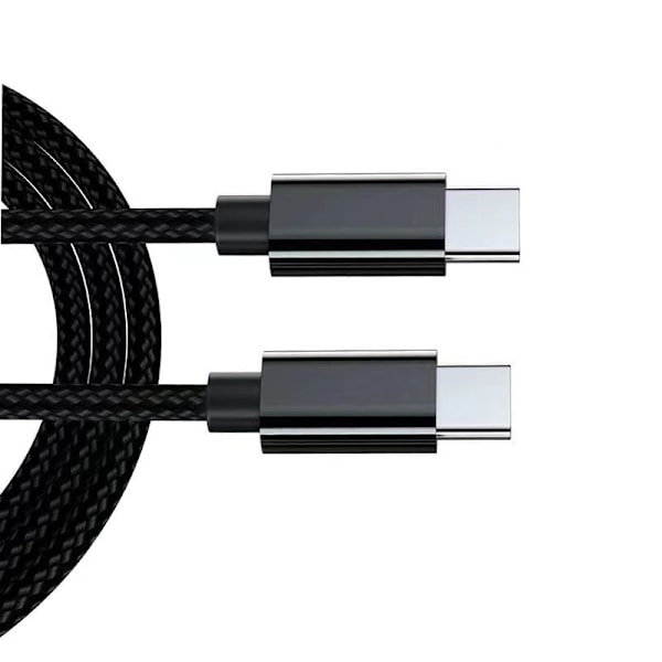 2m USB C till C-Kabel, 2-pack Svart