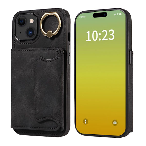 Multifunktionellt telefonfodral med korthållarställ för iPhone iPhone 15 Pro