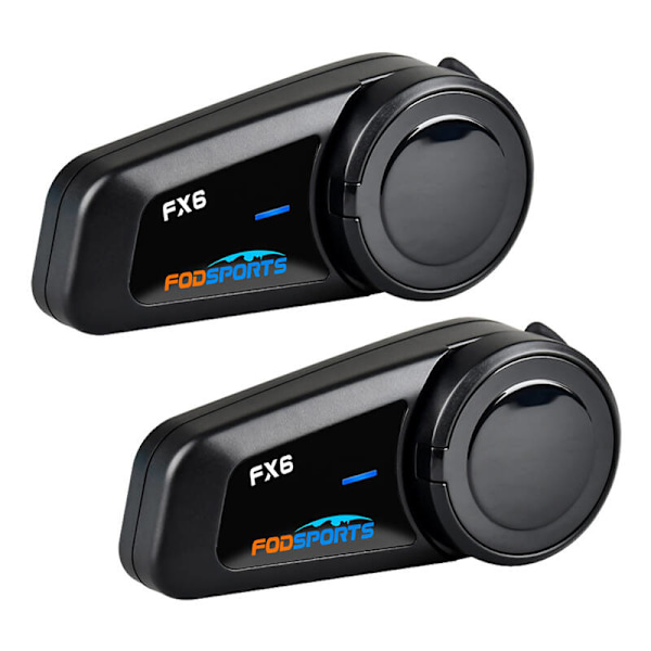 Fodsports FX6 motorcykel intercom tvåpack (svart)