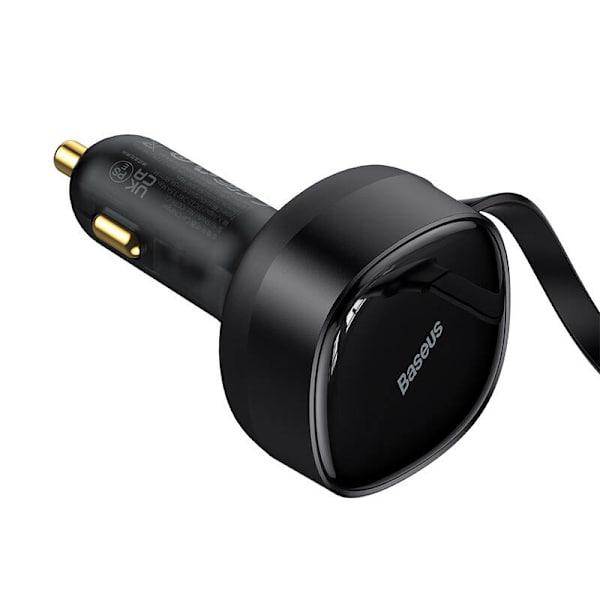 Billaddare Baseus Njutning med kabel USB-C + Lightning 3A, 30W (svart)