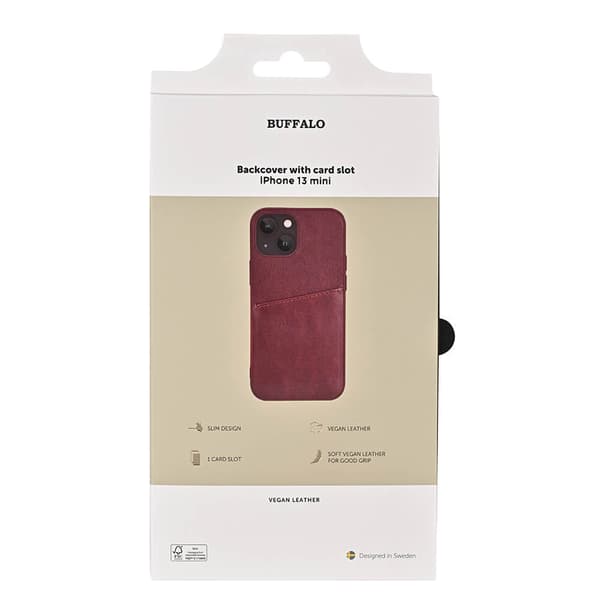 Cover PU 1 Kort - iPhone 13 Mini Brun