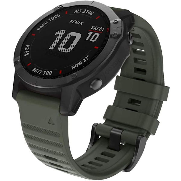 INF Garmin Fenix armband silikon Army green