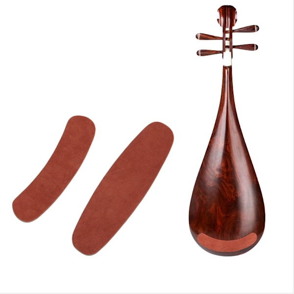 Halvmåneformad Anti-Slip Pad för Pipa Instrument