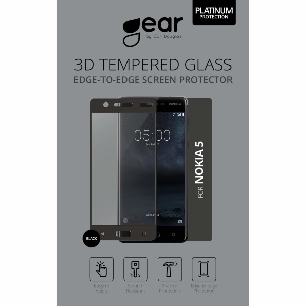 GEAR Härdat Glas 2.5D Nokia5