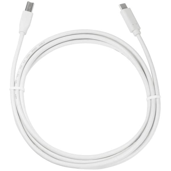 USB-C till USB-B 2.0 Kabel 2m Vit