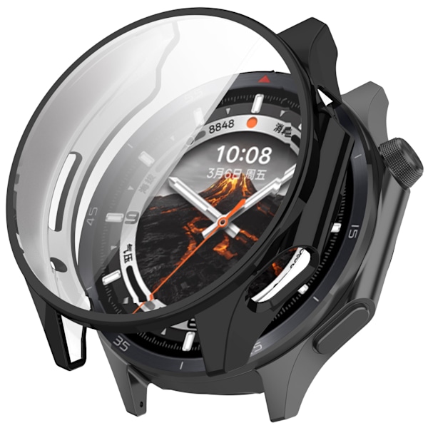Elektropletbelagt Gunmetal TPU-etui til Oppo Watch X2/OnePlus Watch 3 Sort