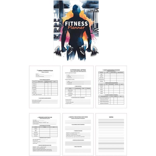 Fitness Planner Notesbog: Din ultimative træningslog og øvelses tracker