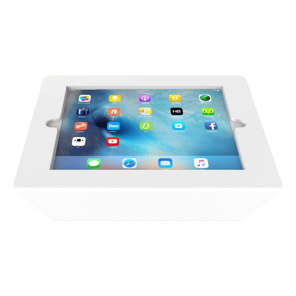 Desktop stand for 9.7" iPads, 125 angle, aluminium, white