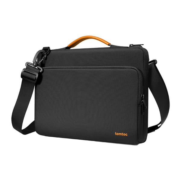 Laptop-skuldertaske Tomtoc Defender-A40 – polstring, stænkafvisende stof, lommer til tilbehør og pendling