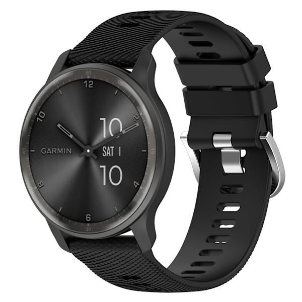 Urrem silikone Garmin Forerunner 265 / 265 Music / 255 / 255 Music / Venu 2 / Vivoactive 4 Sort 22 mm