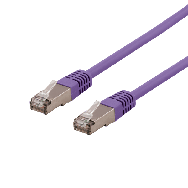 S/FTP Cat6 patch cable1.5m 250MHz Deltacertified LSZH purple