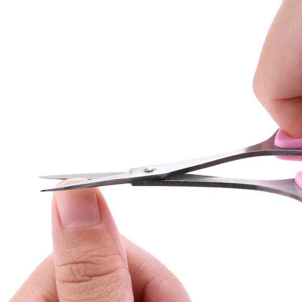 Præcisions negleklippere med perlebesat pose - Pink