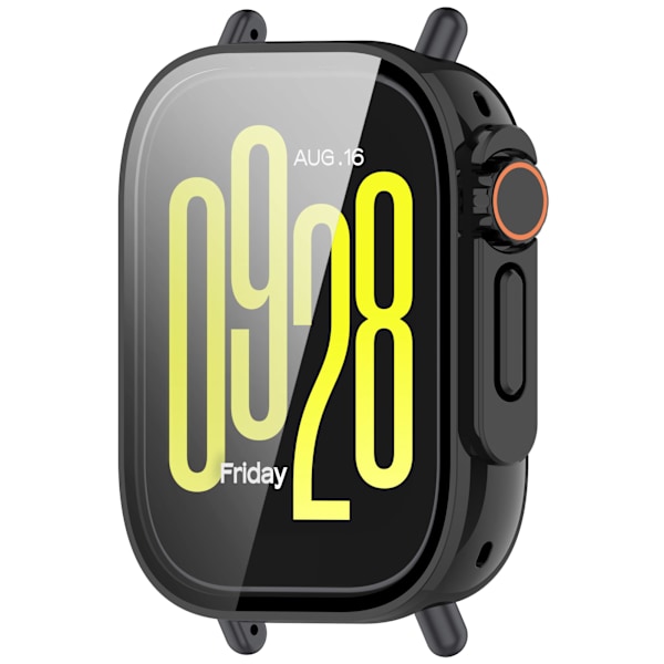 Skyddsfodral för Redmi Watch 5 Lite med skärmskydd Svart