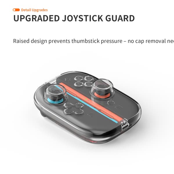 Krystalklart beskyttelsesetui til Switch 2-controllere