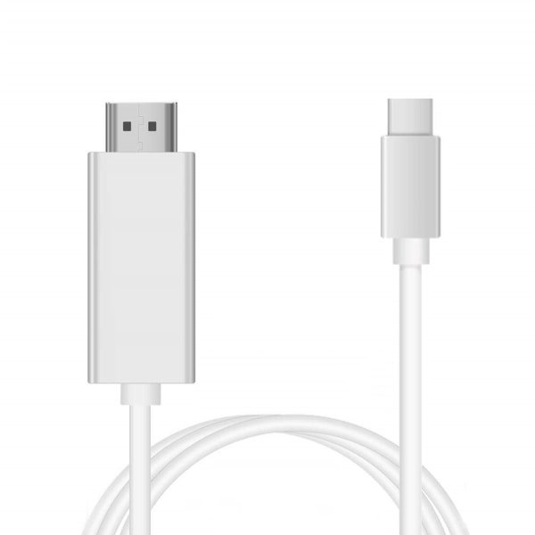 INF USB-C till HDMI kabel 4K  (2 meter) Vit Vit