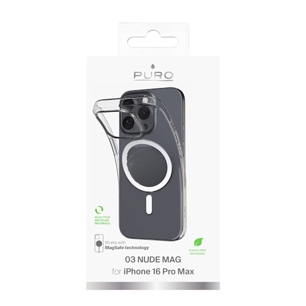 iPhone 16 Pro Max 0.3 MAG TPU back cover, transparent