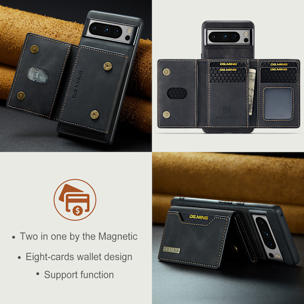 M2 Magnetiskt Plånboksfodral för Google Pixel Google Pixel 9/Google Pixel 9 Pro