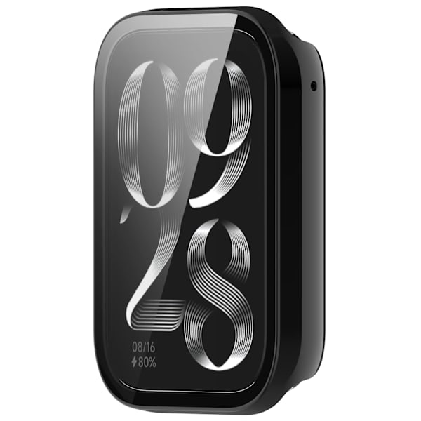 Skyddsskal Xiaomi Smart Band 9 Pro Heltäckande Skal med Härdat Glas Svart