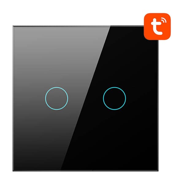 Smart Light Switch WiFi Avatto TS02-EU-B2 2-vejs (sort)