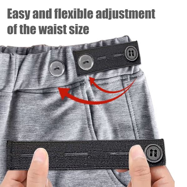 Elastisk midjeförlängare 83 mm 5-pack Svart