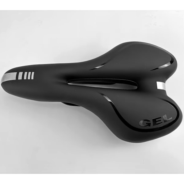 Silikone cykelsadel Sort+rød