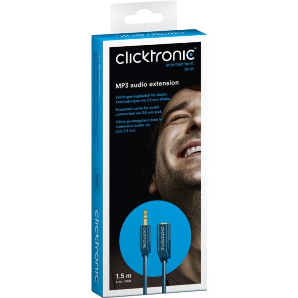 Clicktronic 3,5 mm AUX-förlängningskabel, stereo