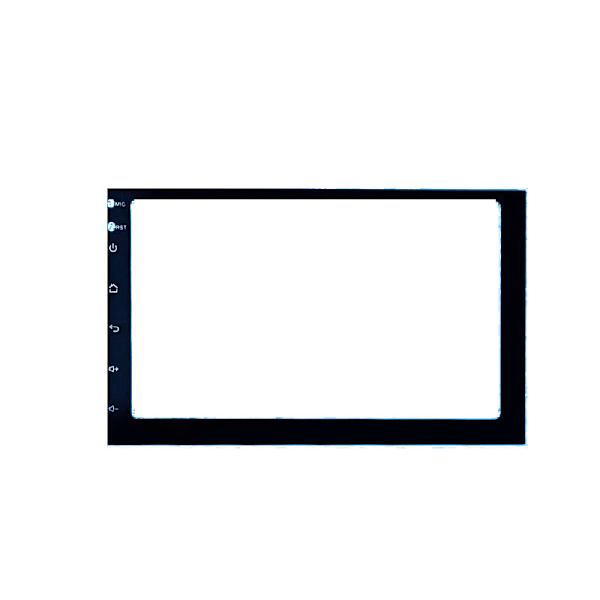 Hærdet glas Car Navigation Screen Protector med Carbon Fiber Black Border S