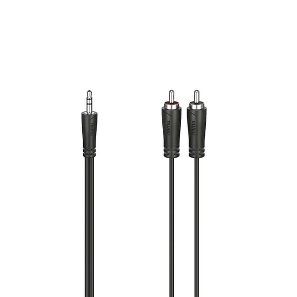 Ljudkabel 3,5-2x RCA Svart 1,5m