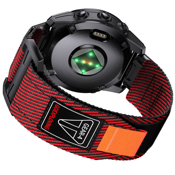 Quick Release 26mm Vævet Nylonrem til Garmin-ure Red Red